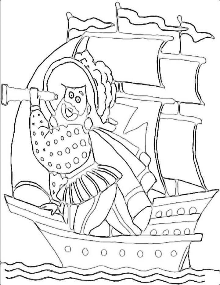 Pirate Coloring Page for Kids - SheetalColor.com