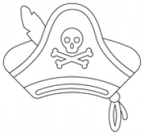 Pirates hat coloring pages - SheetalColor.com