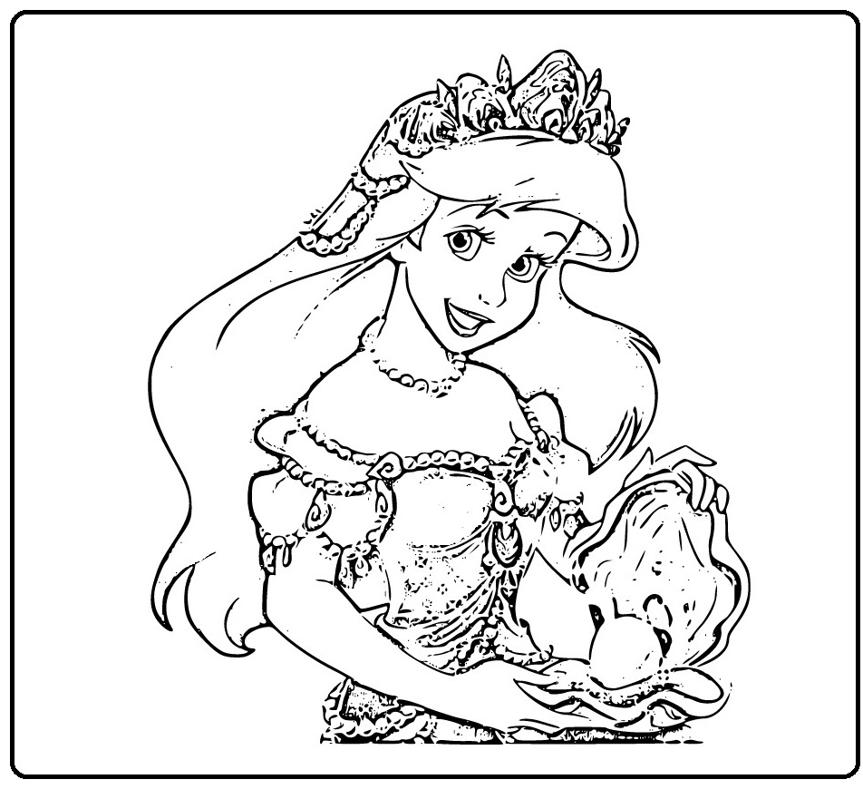 Princess Ariel The Little Mermaid Coloring Page - SheetalColor.com