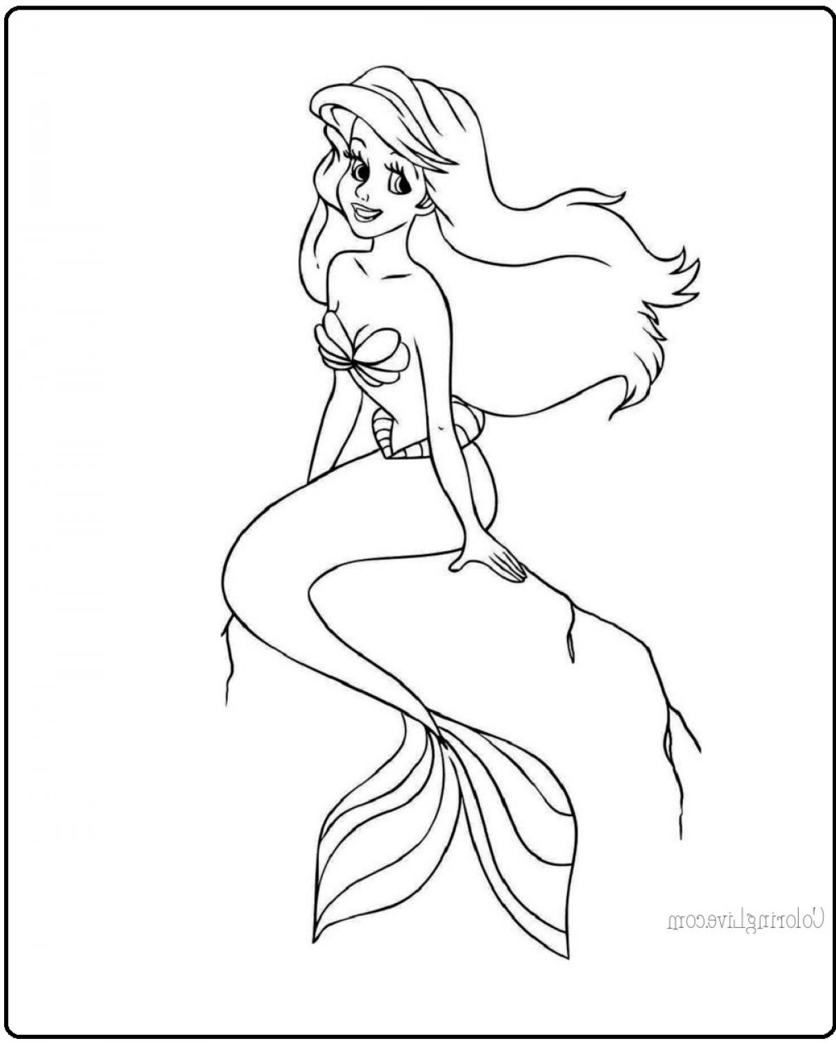 Princess Ariel The Little Mermaid Coloring Page - SheetalColor.com