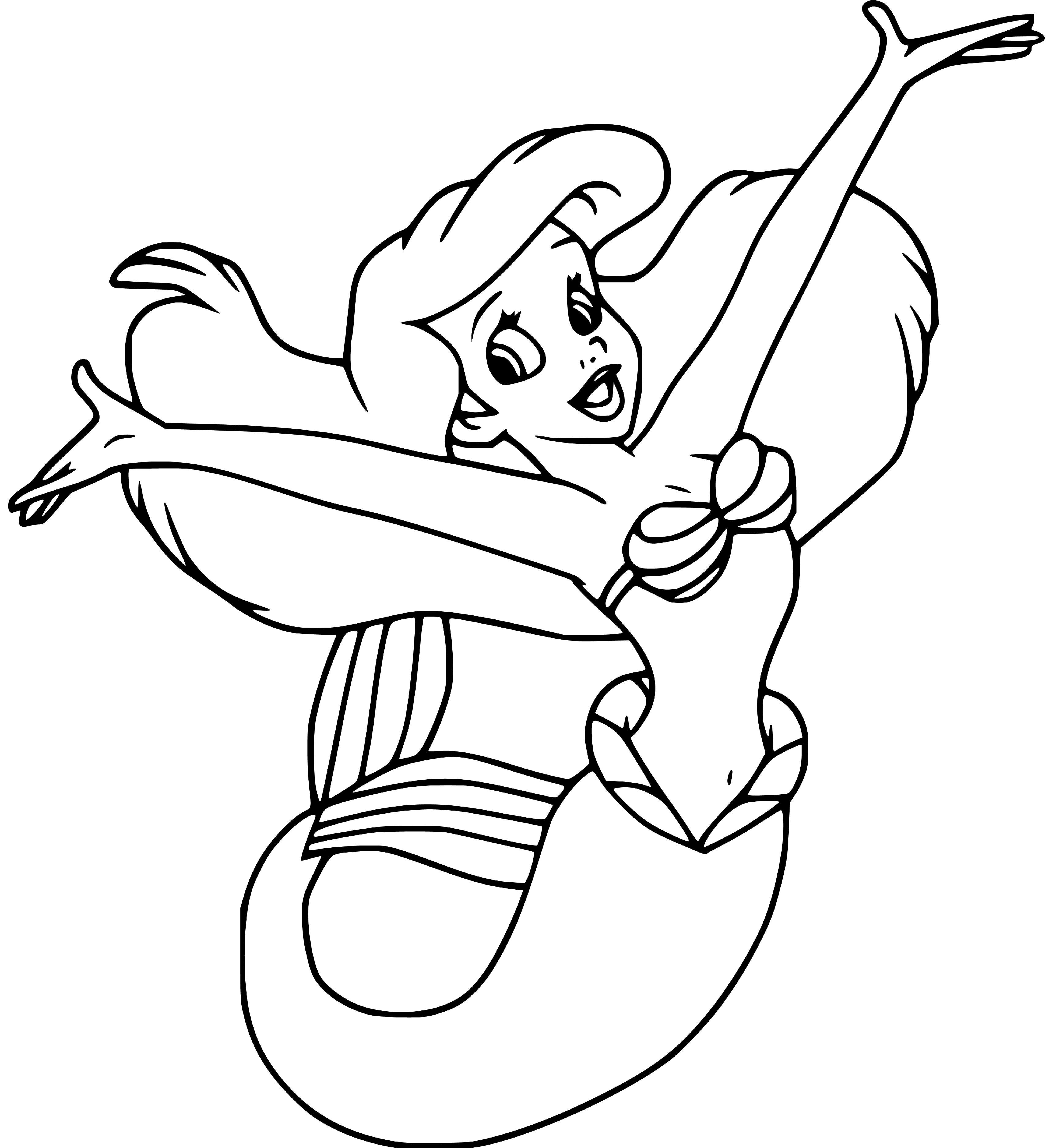 The Little Mermaid Coloring Page 4 kids - SheetalColor.com