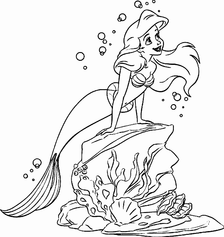 Ariel The Mermaid Coloring Pages - SheetalColor.com