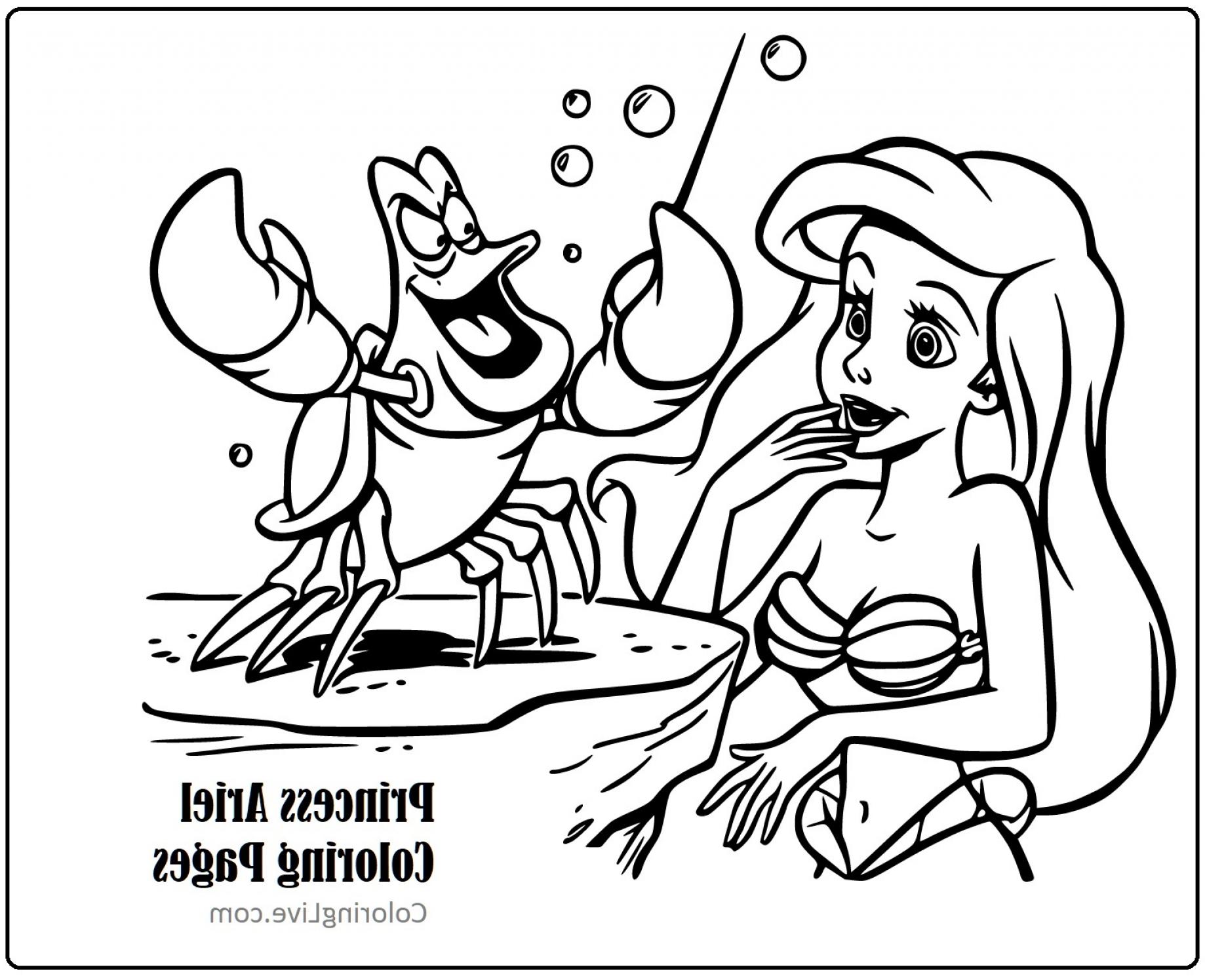 The Little Mermaid Coloring Page - SheetalColor.com