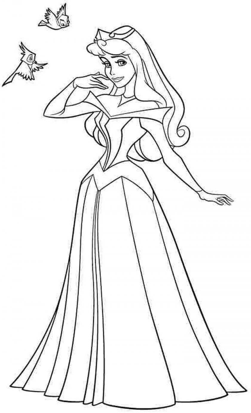 Aurora Printable Coloring Pages | Sleeping beauty coloring pages - SheetalColor.com