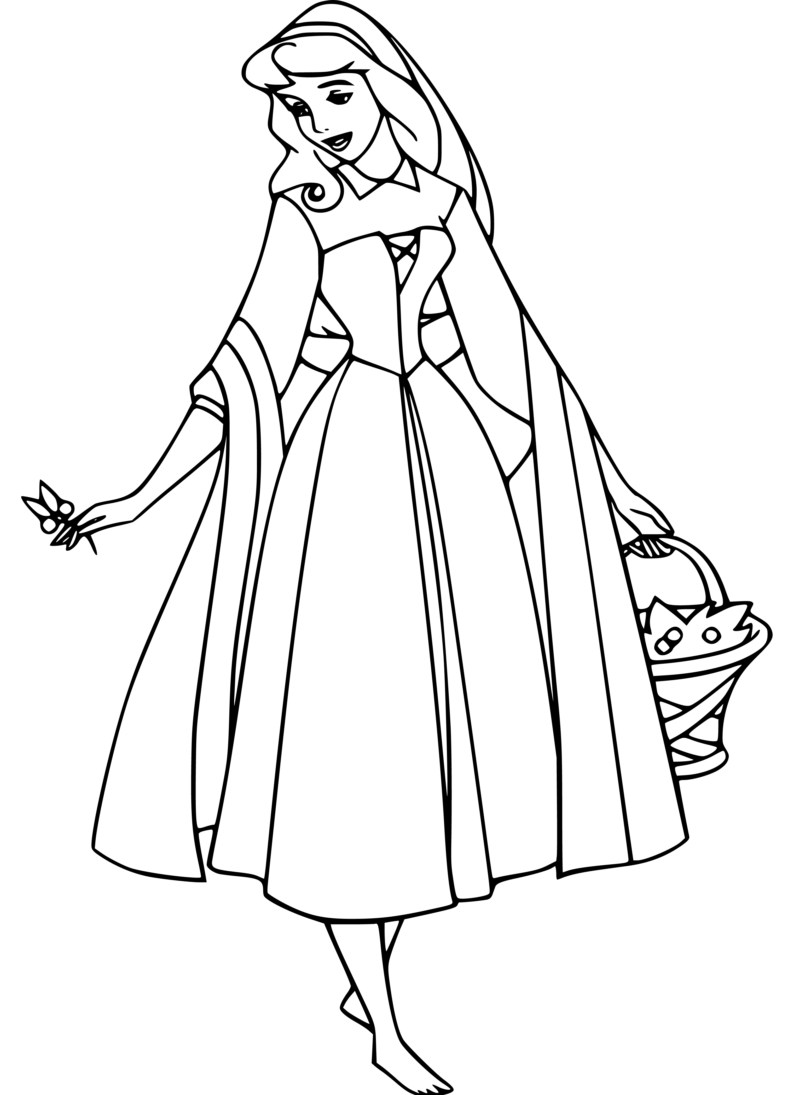 Princess Aurora Easter Coloring Page for Kids Printable - SheetalColor.com