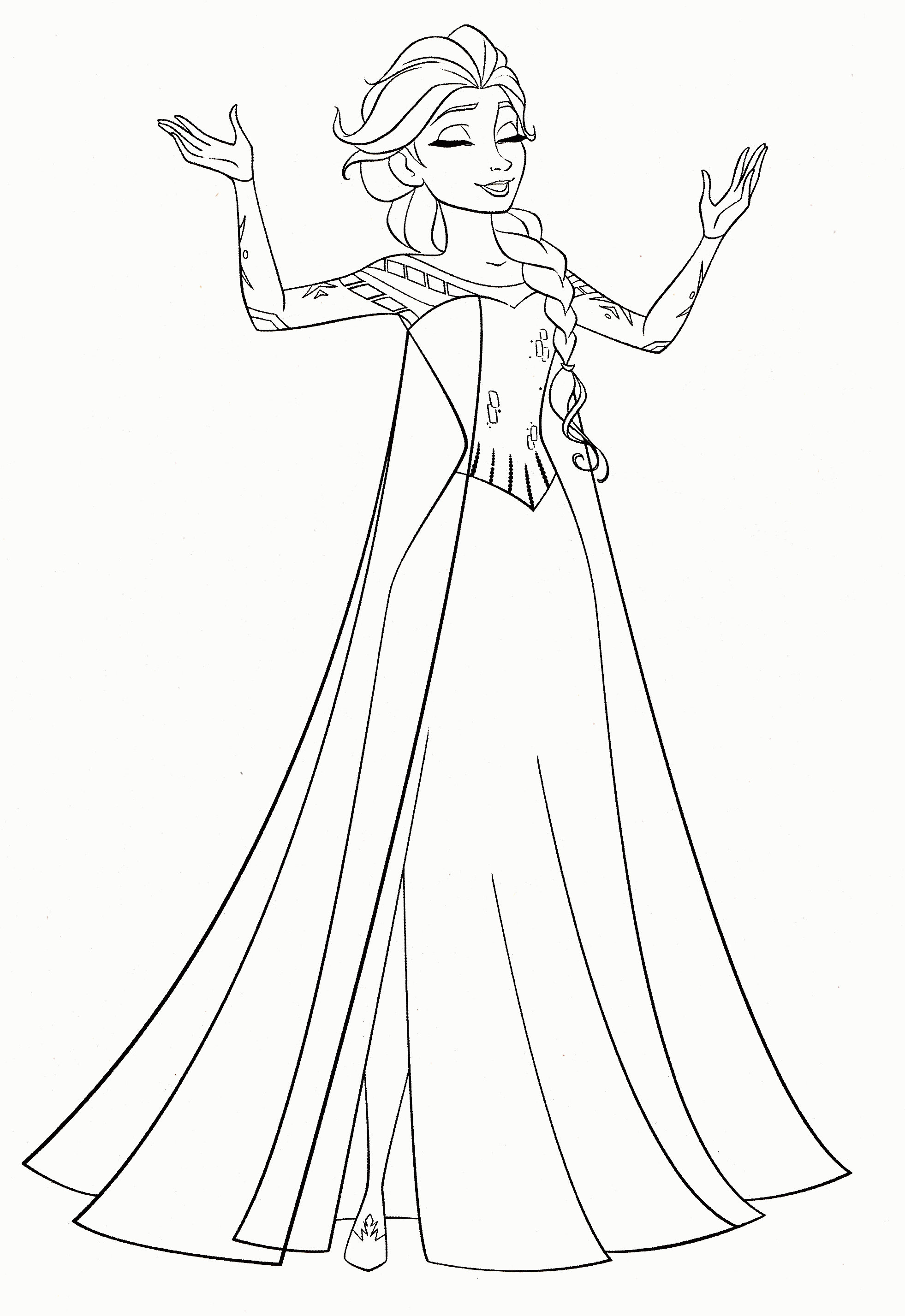 princess elsa colouring pages - SheetalColor.com