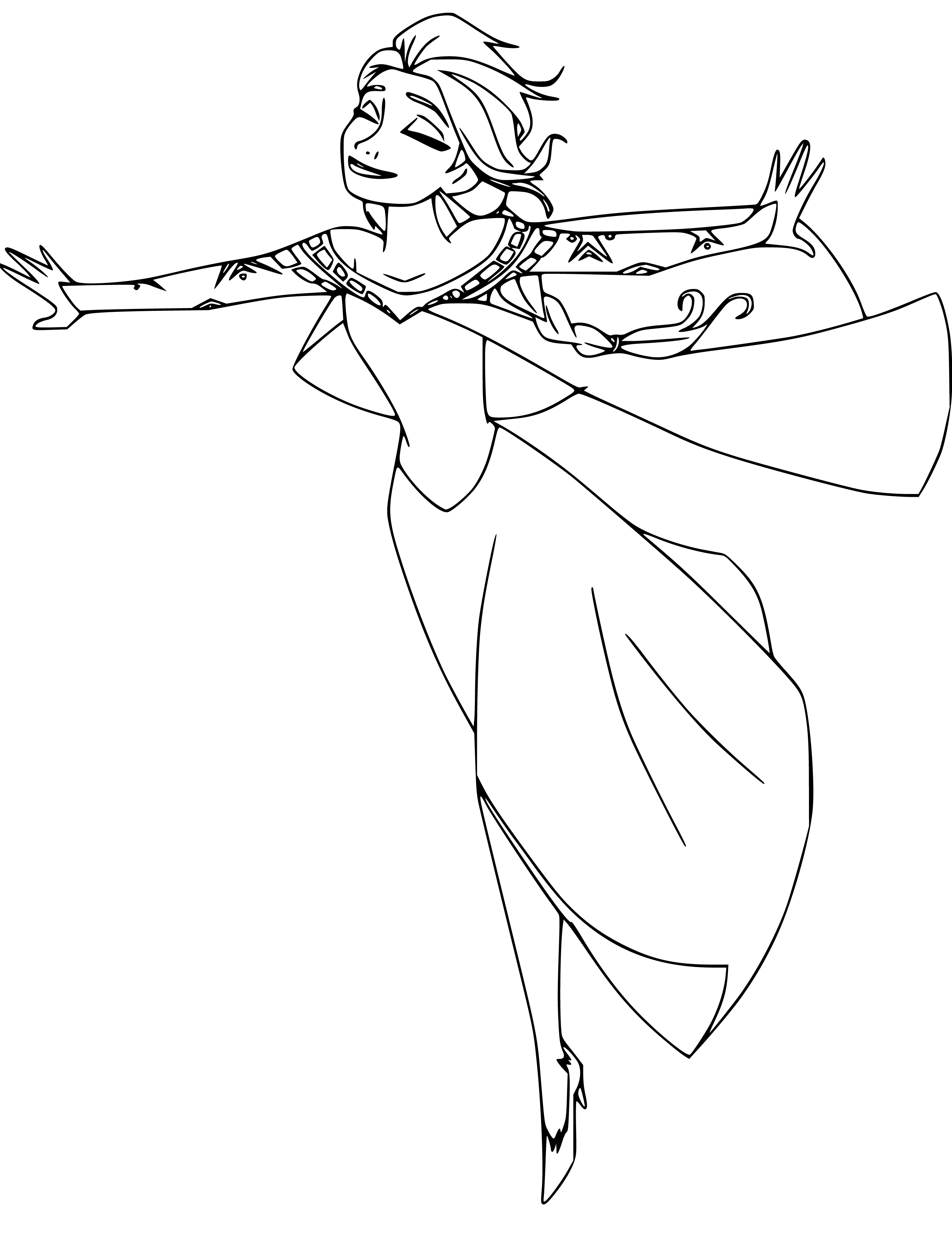 Pretty Disney Princess Elsa Coloring Page - SheetalColor.com