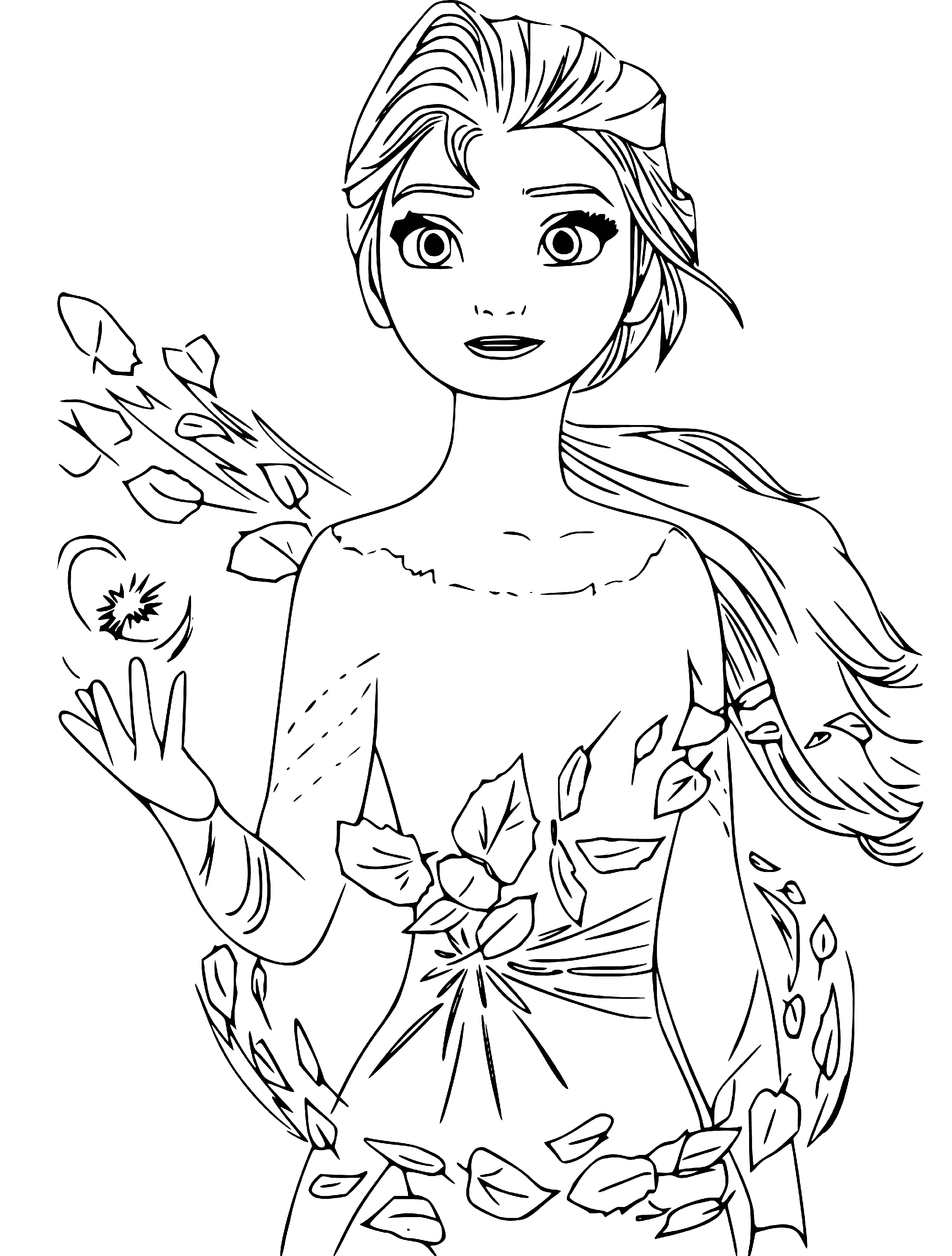 Beautiful Princess Elsa Coloring Page - - SheetalColor.com