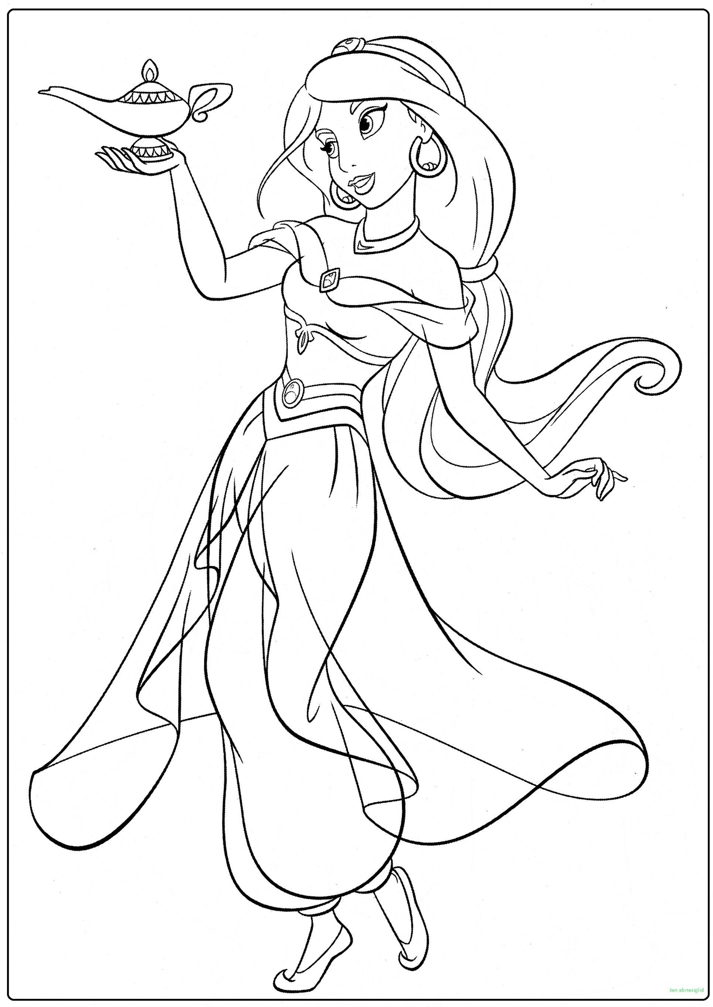 Princess Jasmine Magic Lamb Coloring Page 7 - SheetalColor.com