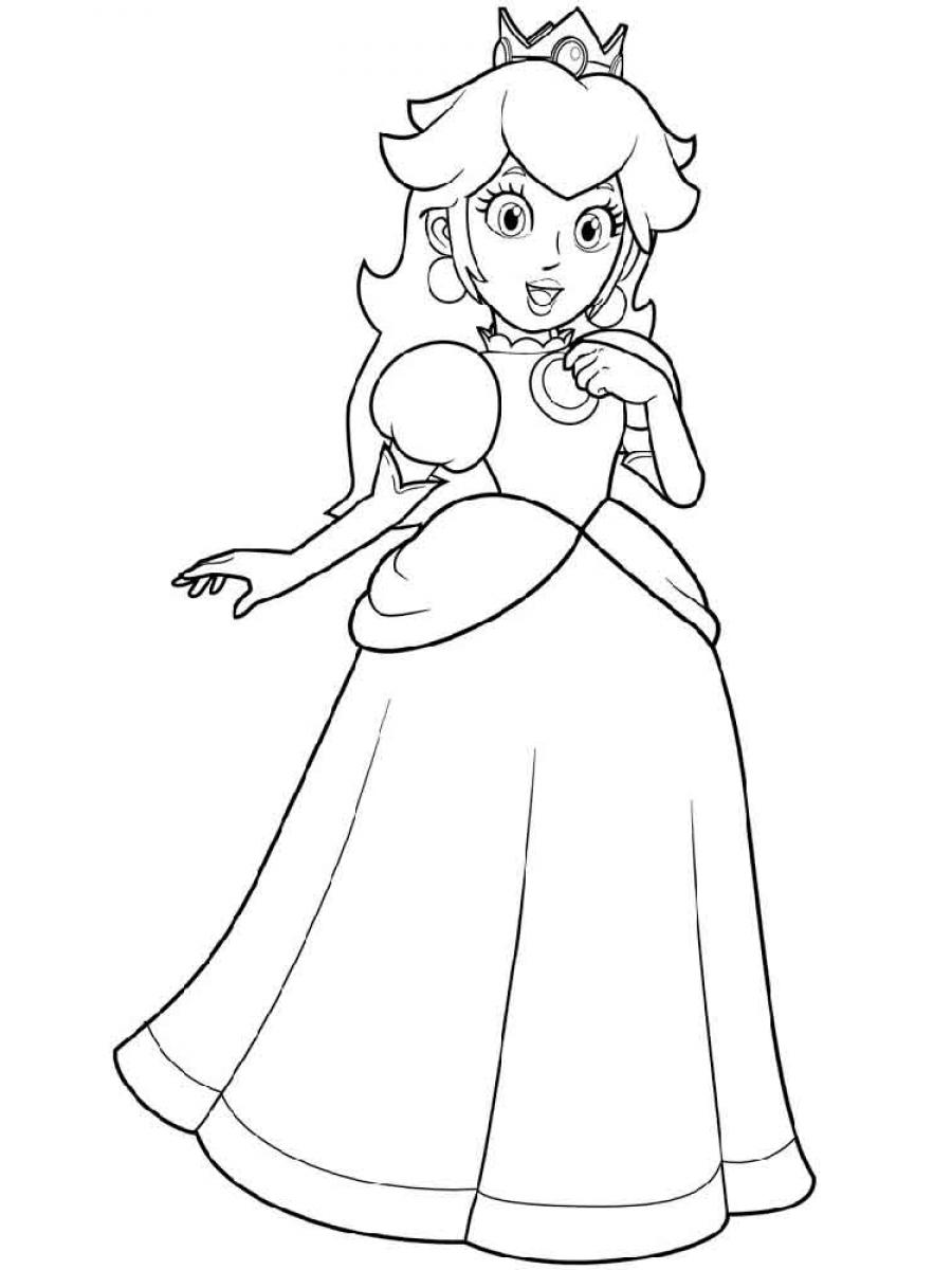 Princess Peach coloring pages. Free Printable - SheetalColor.com