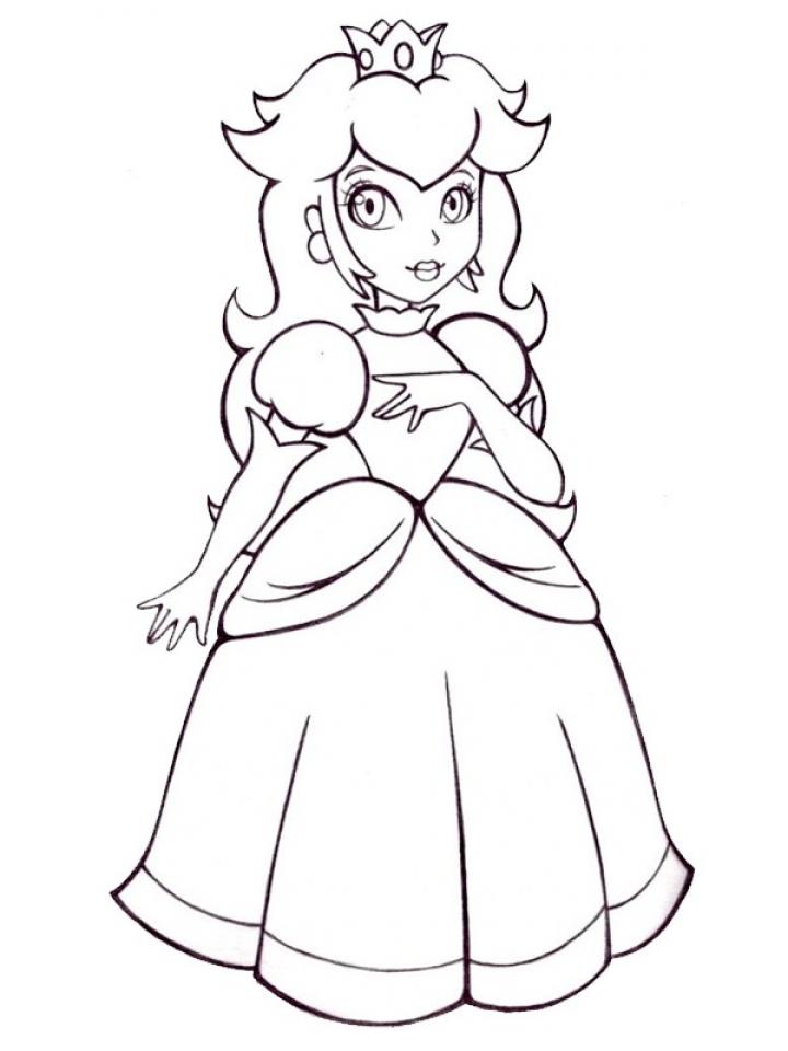 Princess Peach coloring page - SheetalColor.com