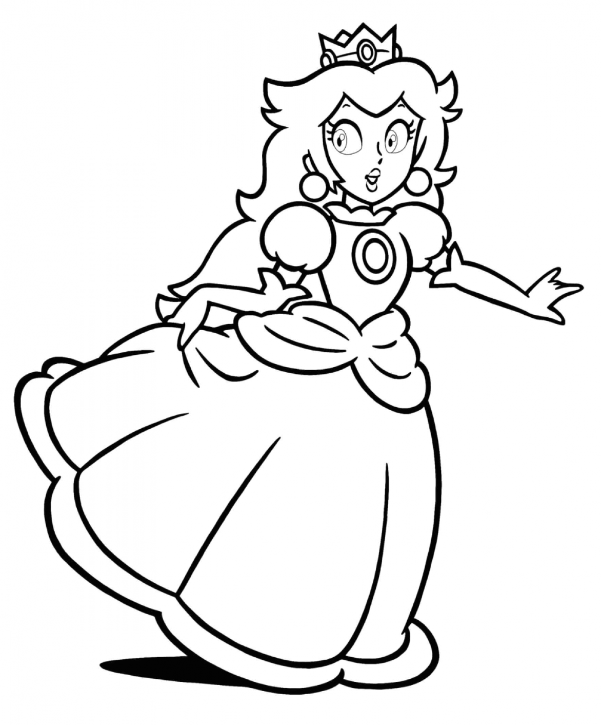 Mario Princess Peach Coloring - SheetalColor.com