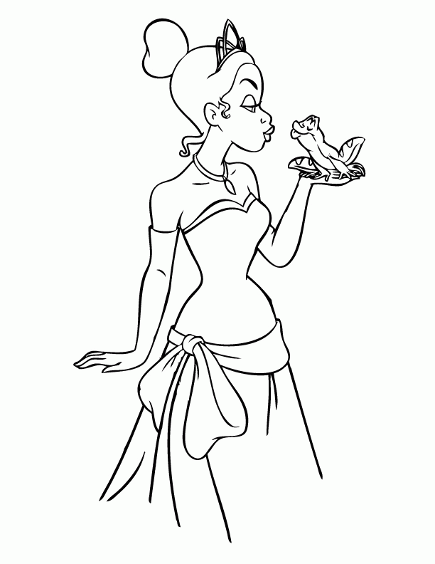 Disney Princess Tiana Coloring Pages - SheetalColor.com