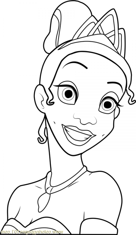 Tiana Princess Coloring Page for Kids - SheetalColor.com