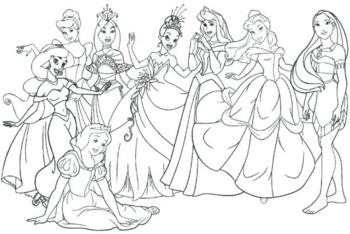 All Disney Princess Coloring Pages - SheetalColor.com