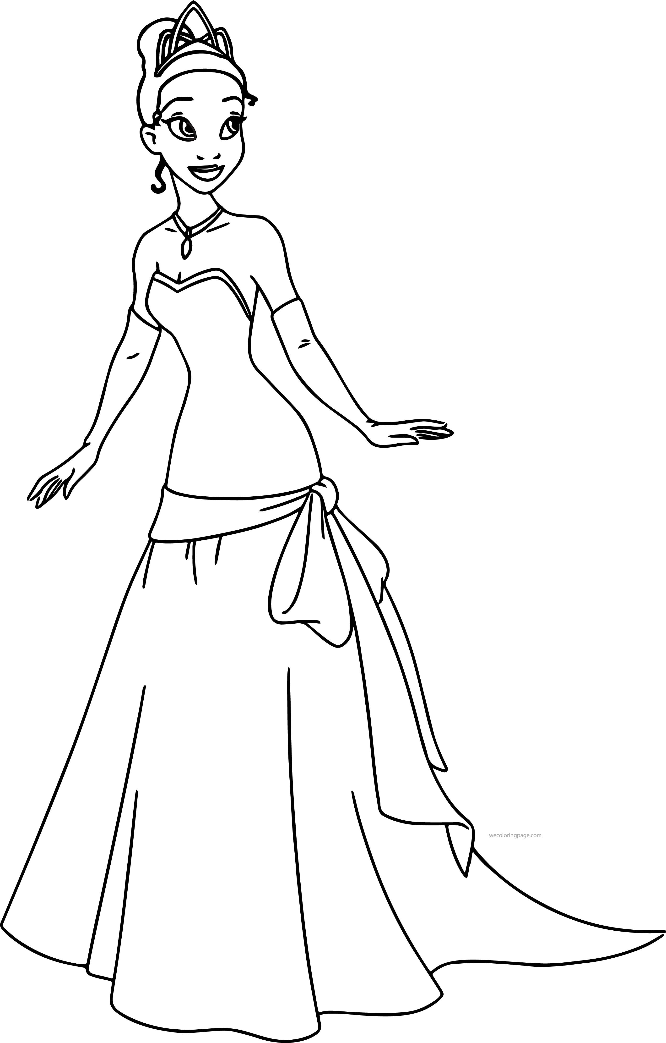 Free Printable Princess Tiana Coloring Pages For Kid - SheetalColor.com