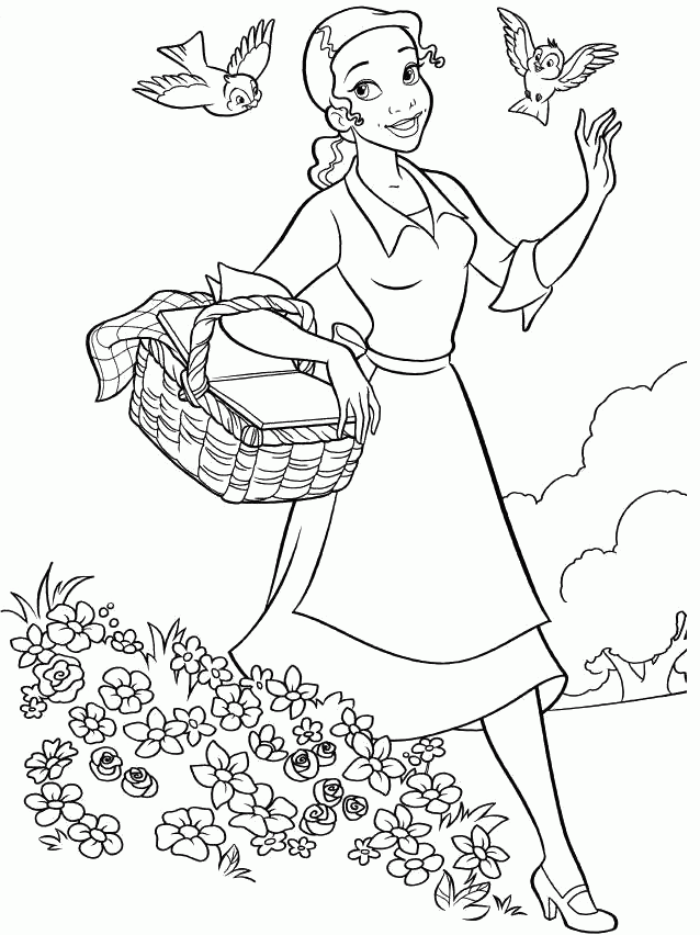 Princess Tiana for Kids Coloring Pages - SheetalColor.com