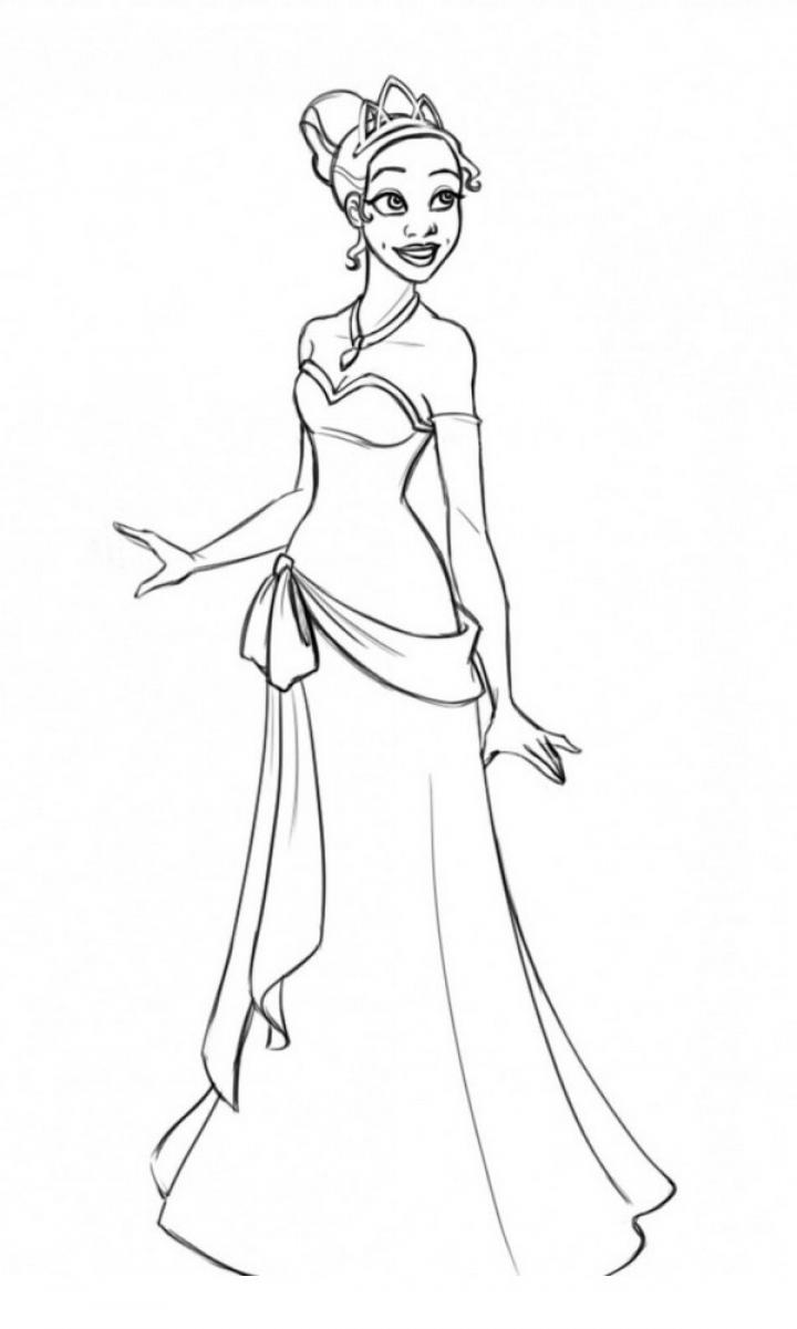 🎨 Tiana Princess Coloring Pages - SheetalColor.com