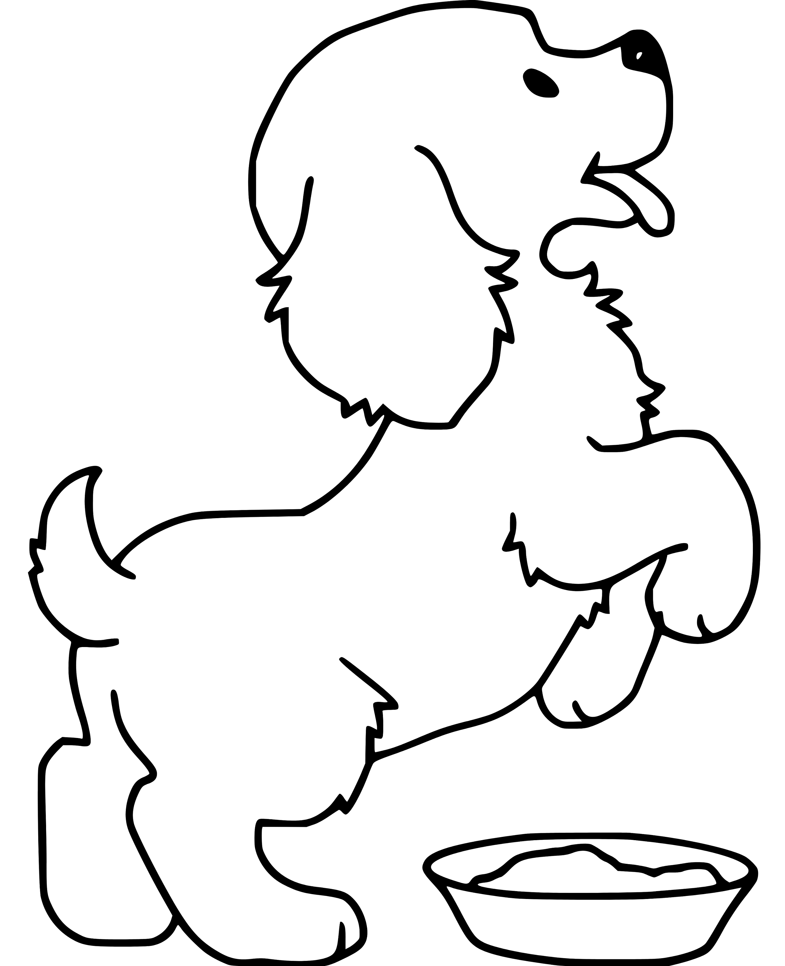 Puppy eating food Coloring Page for Kids - SheetalColor.com