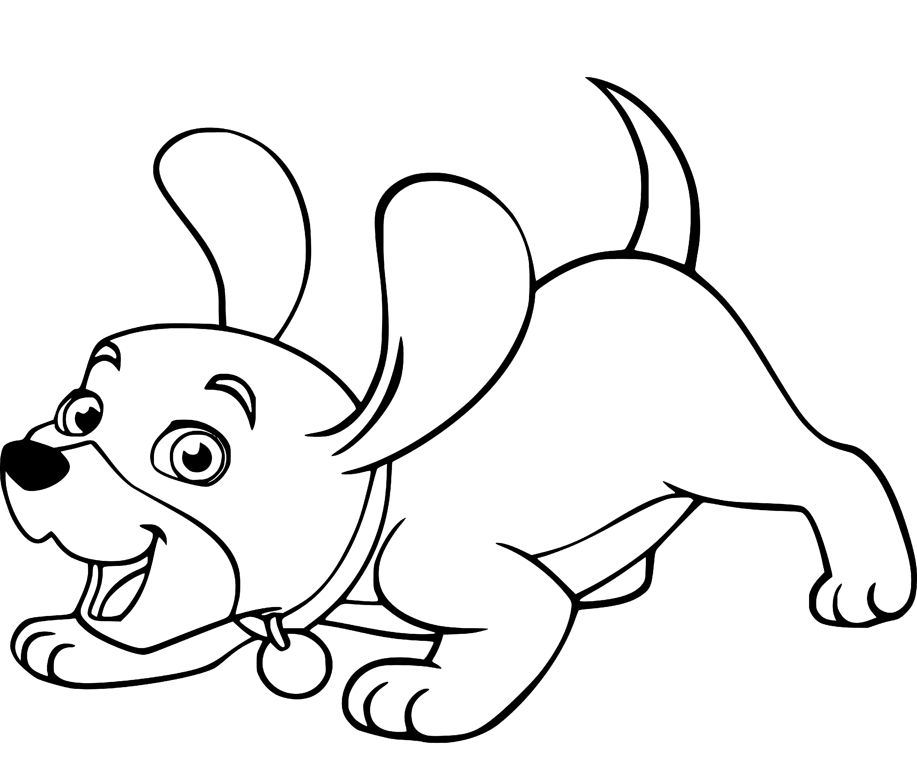 Puppy Coloring Page for kids - SheetalColor.com