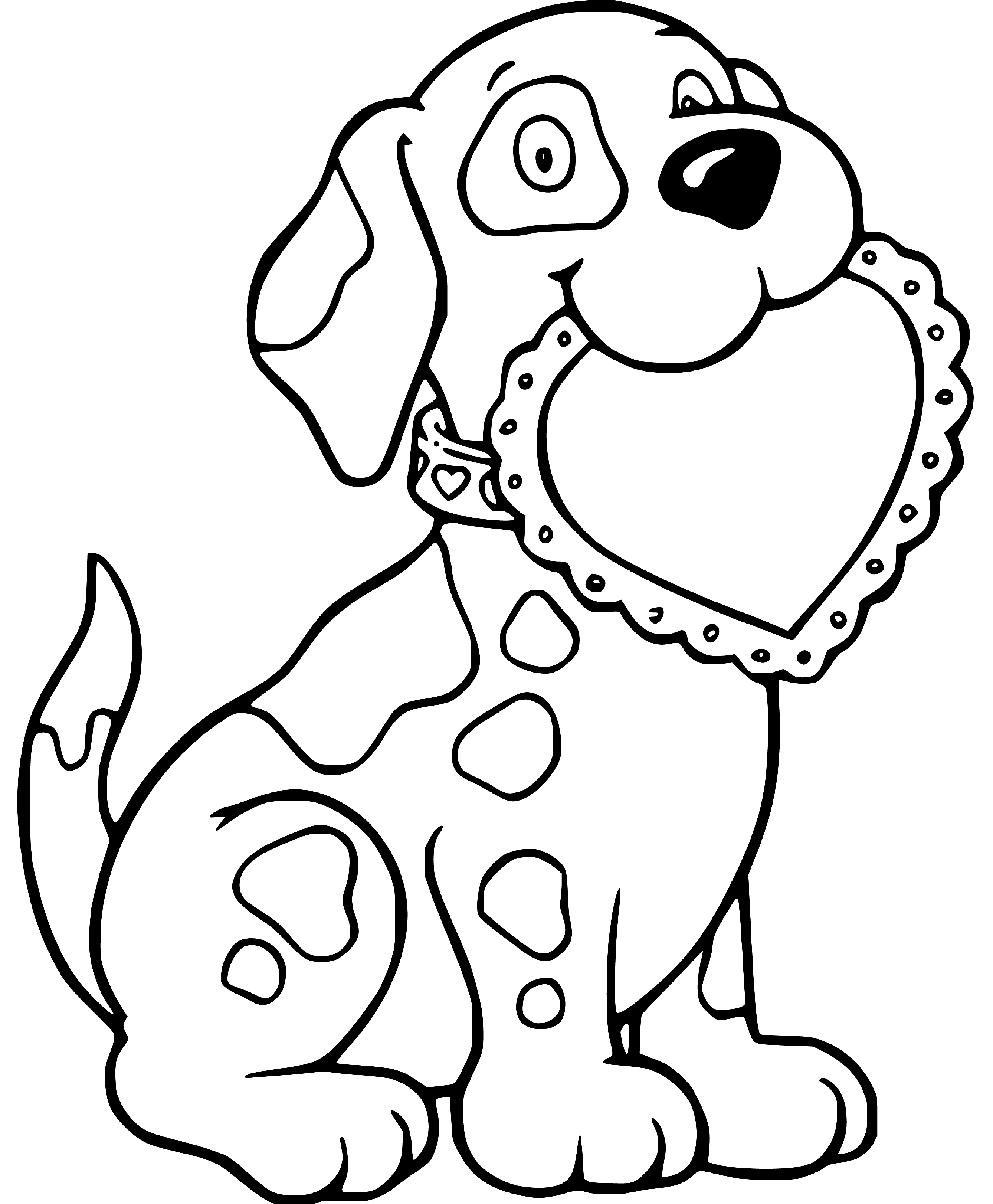 Little Puppy Coloring Page for Kids - SheetalColor.com