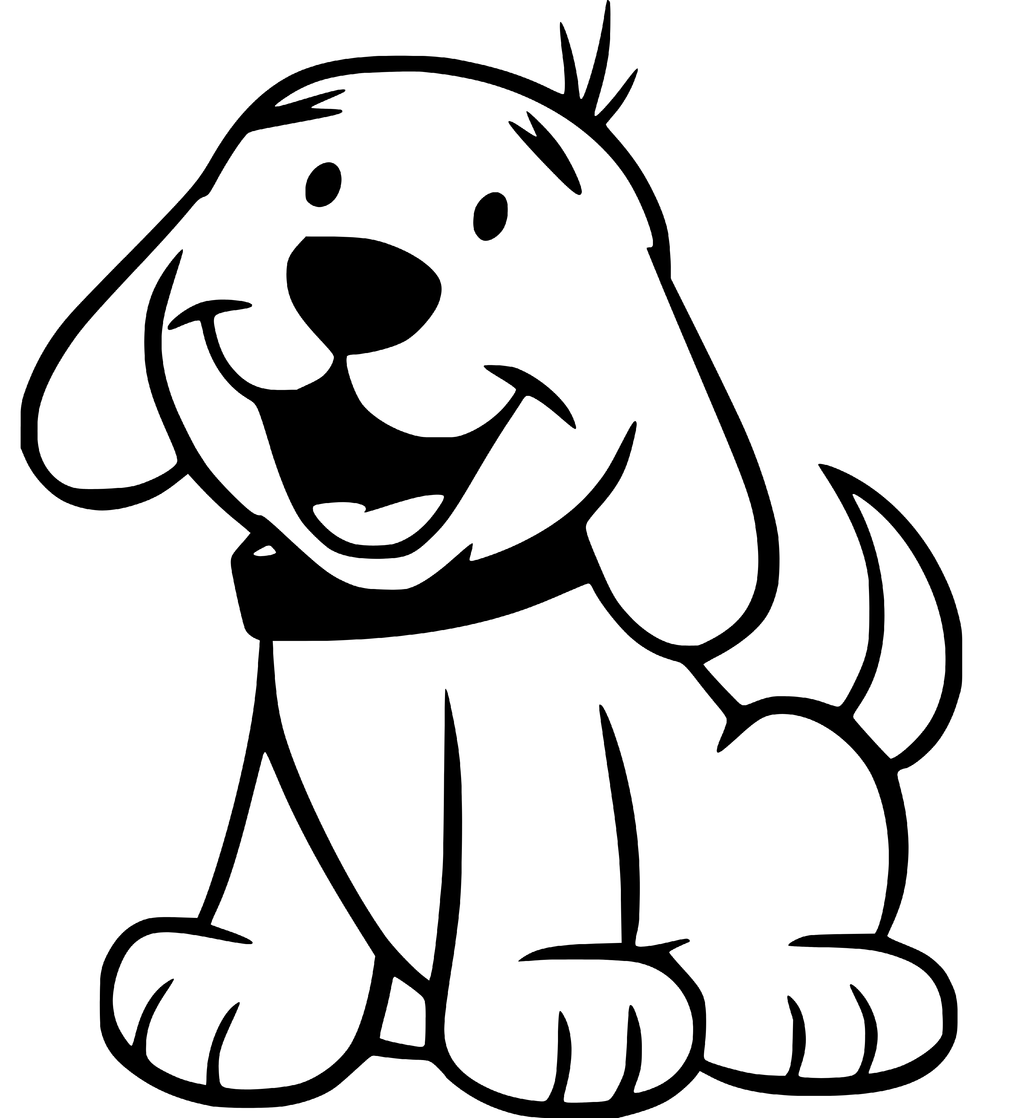 Cartoon Puppy Coloring Page for Kids - SheetalColor.com