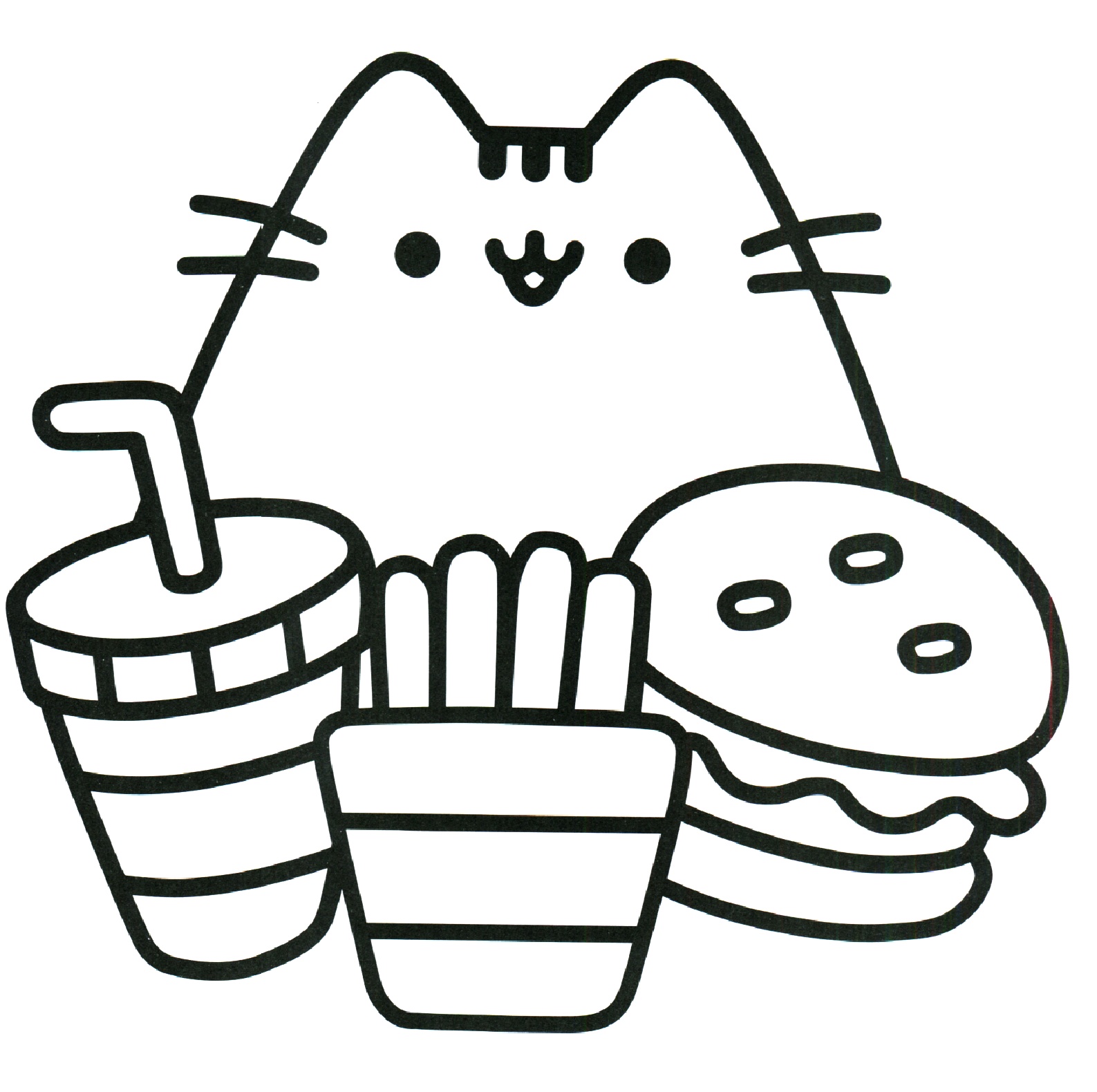 Pusheen coloring pages for Kids printable - SheetalColor.com