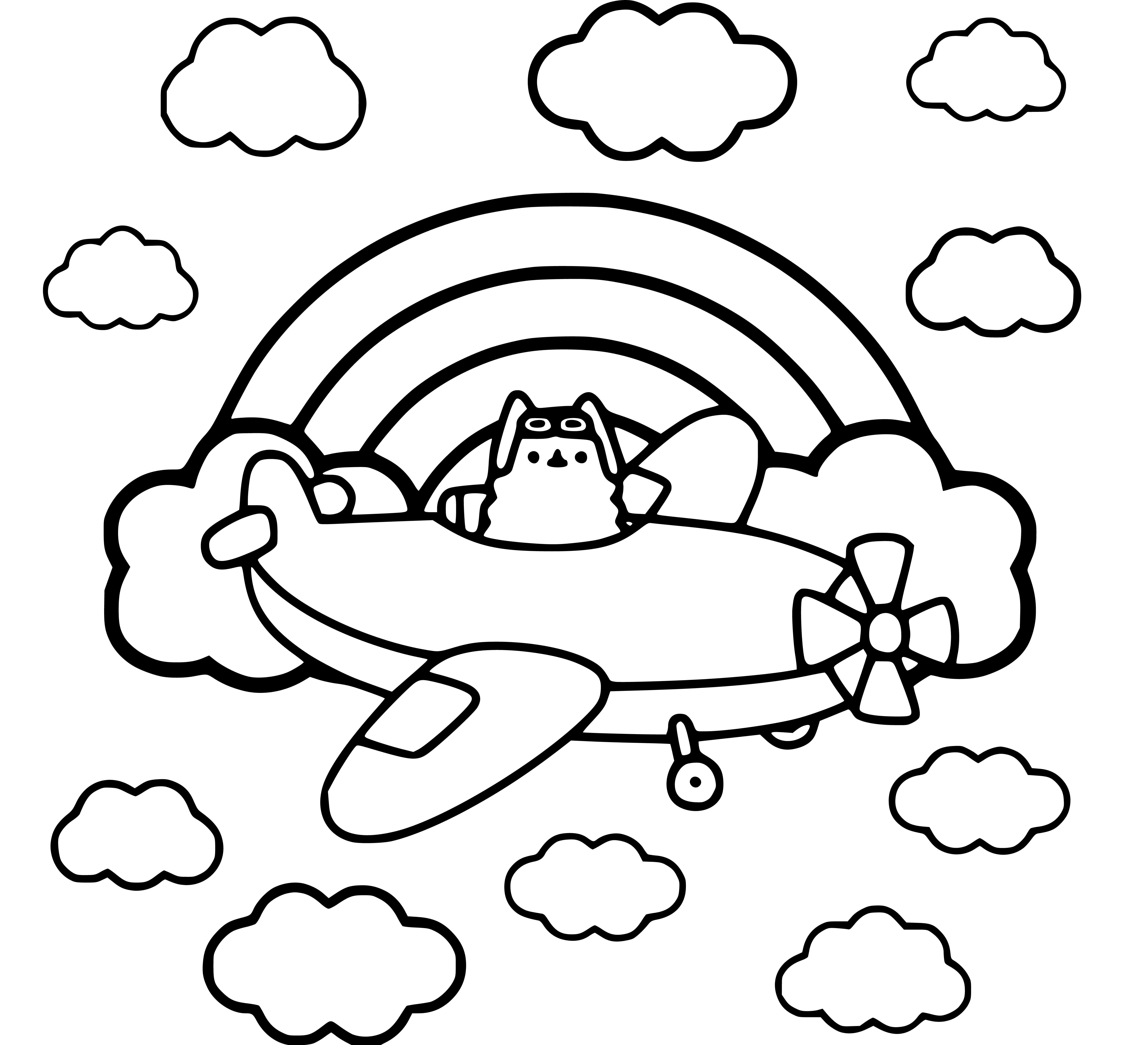 Pusheen as Pilot coloring pages for kids - SheetalColor.com