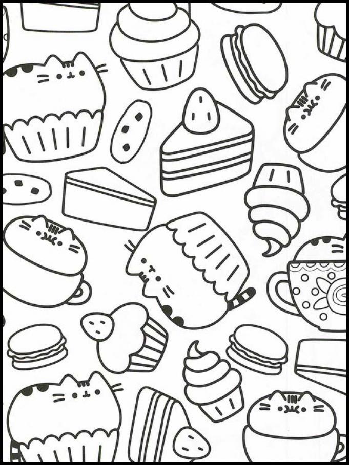 Pusheen Coloring Sheets - Easy for kids - Simple to color and printable ...