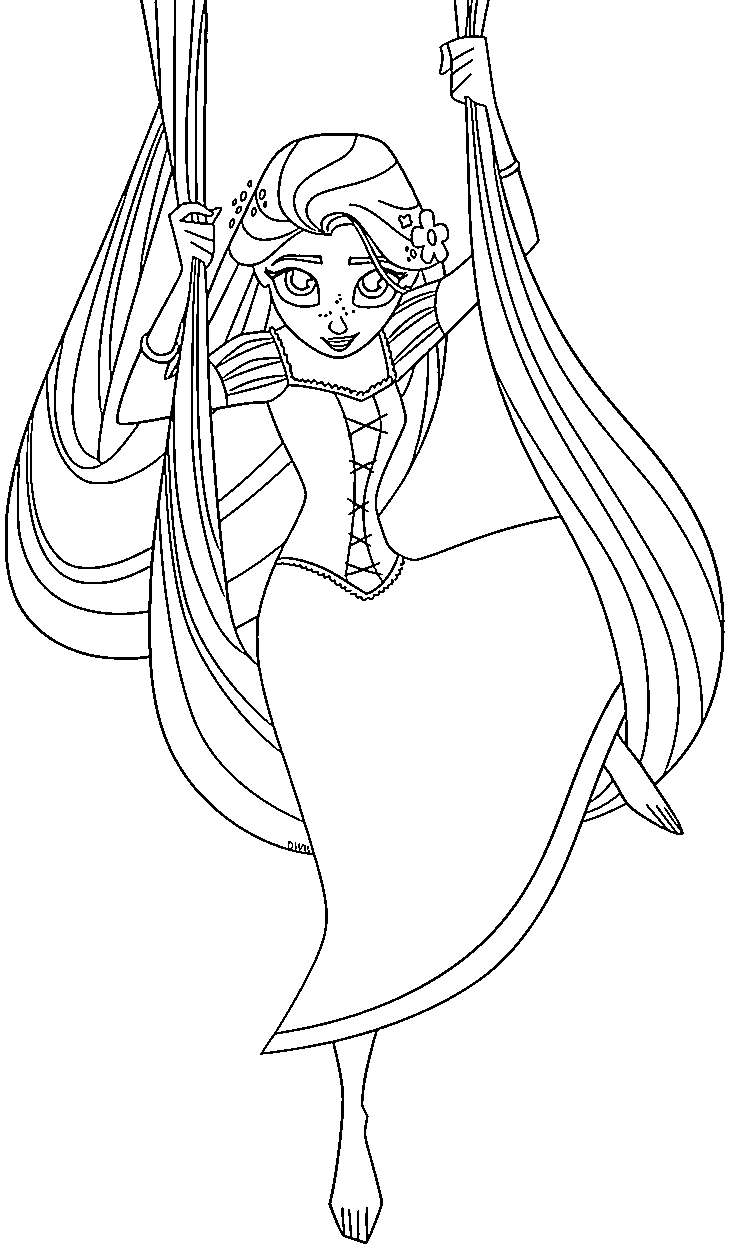 Rapunzel Coloring Pages for kids - SheetalColor.com