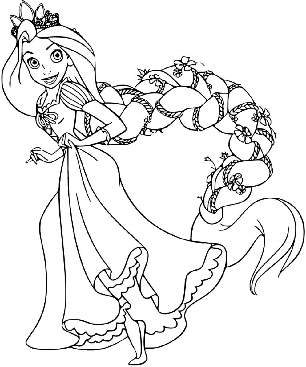 Disney Rapunzel Coloring Page - SheetalColor.com