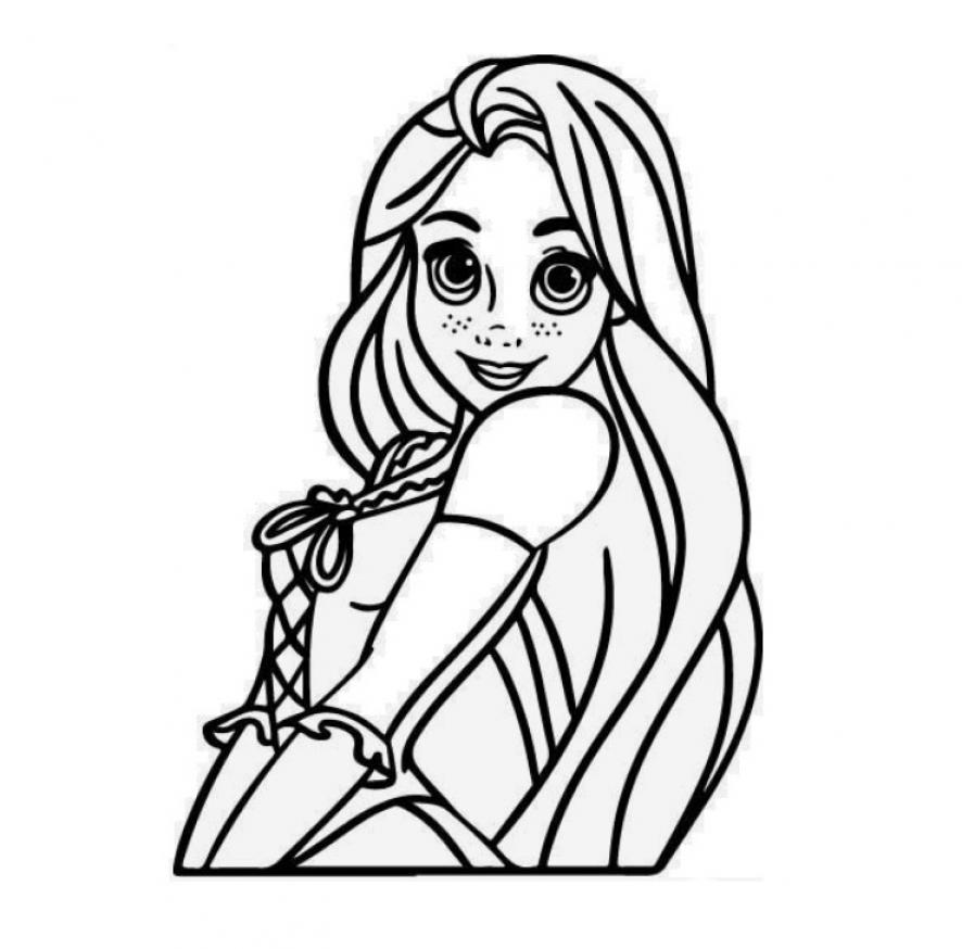 Lovely Princess Rapunzel Coloring Pages - SheetalColor.com