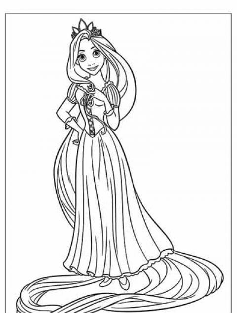 Rapunzel Tiara Coloring Pages - SheetalColor.com