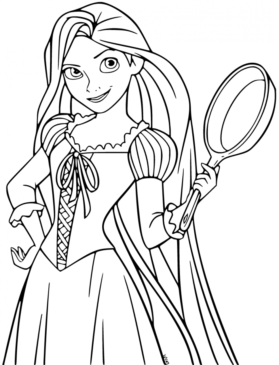 Angry Rapunzel Coloring Page - SheetalColor.com