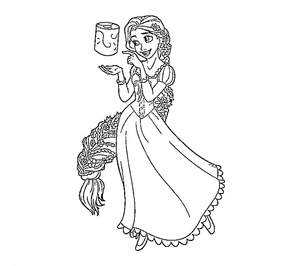 Rapunzel Magic Coloring Pages - SheetalColor.com