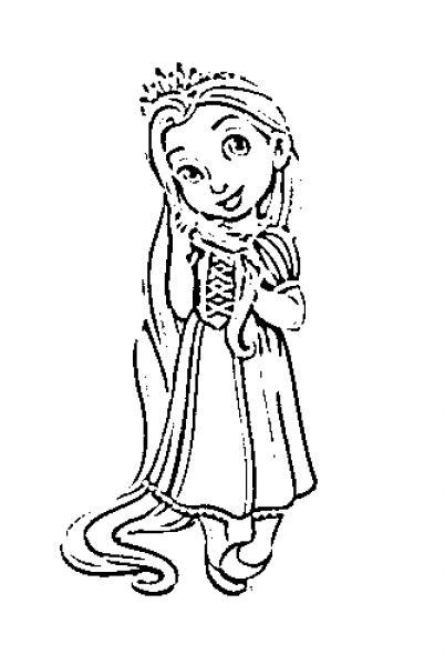 Rapunzel as baby girl Coloring Page - SheetalColor.com