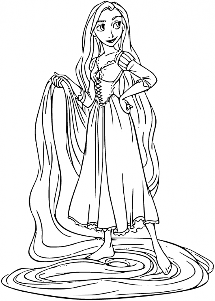 Rapunzel Coloring Page - SheetalColor.com