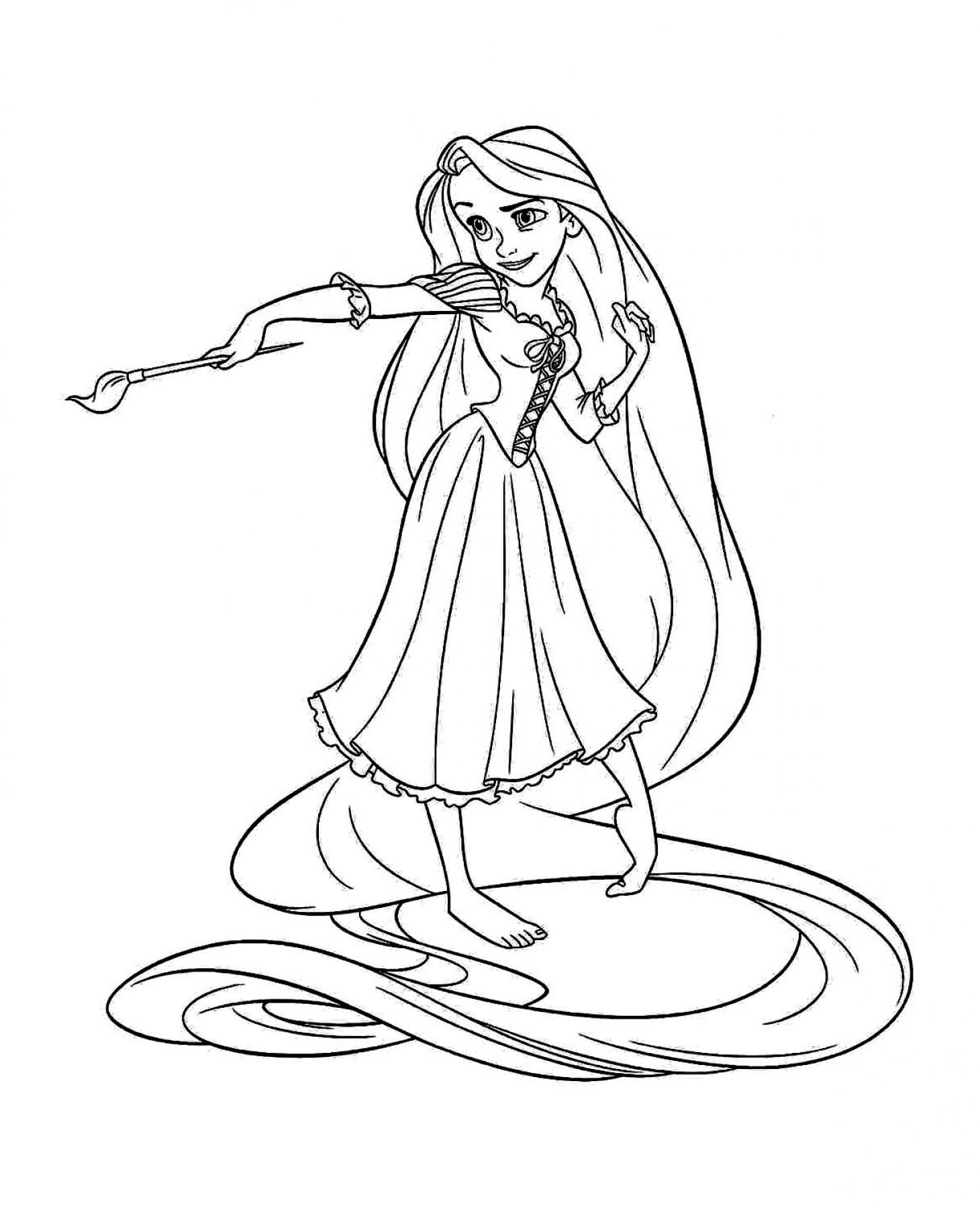 Tangled Kids Coloring Pages - SheetalColor.com