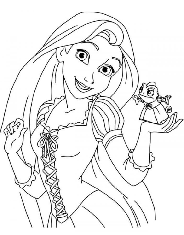 Rapunzel Printable coloring page - SheetalColor.com