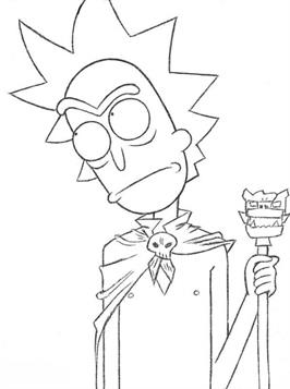 coloring pages of Rick and Morty - SheetalColor.com
