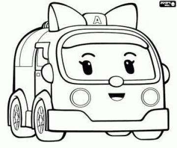 The ambulance Robovan Amber coloring page | Coloriage, Coloriage ... - SheetalColor.com