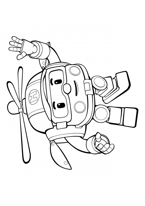 Helly coloring pages, Robocar Poli coloring pages - SheetalColor.com