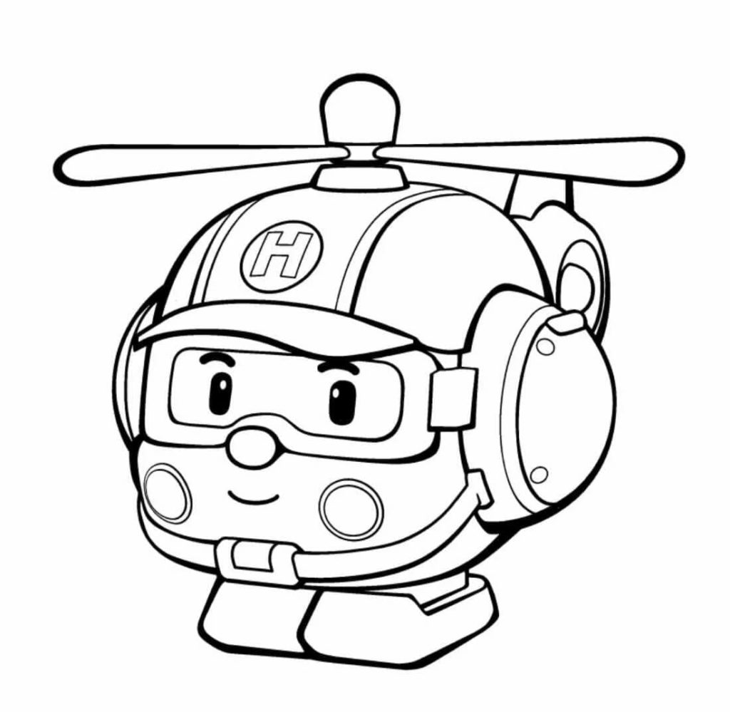 Robocar Poli coloring pages Helly - SheetalColor.com