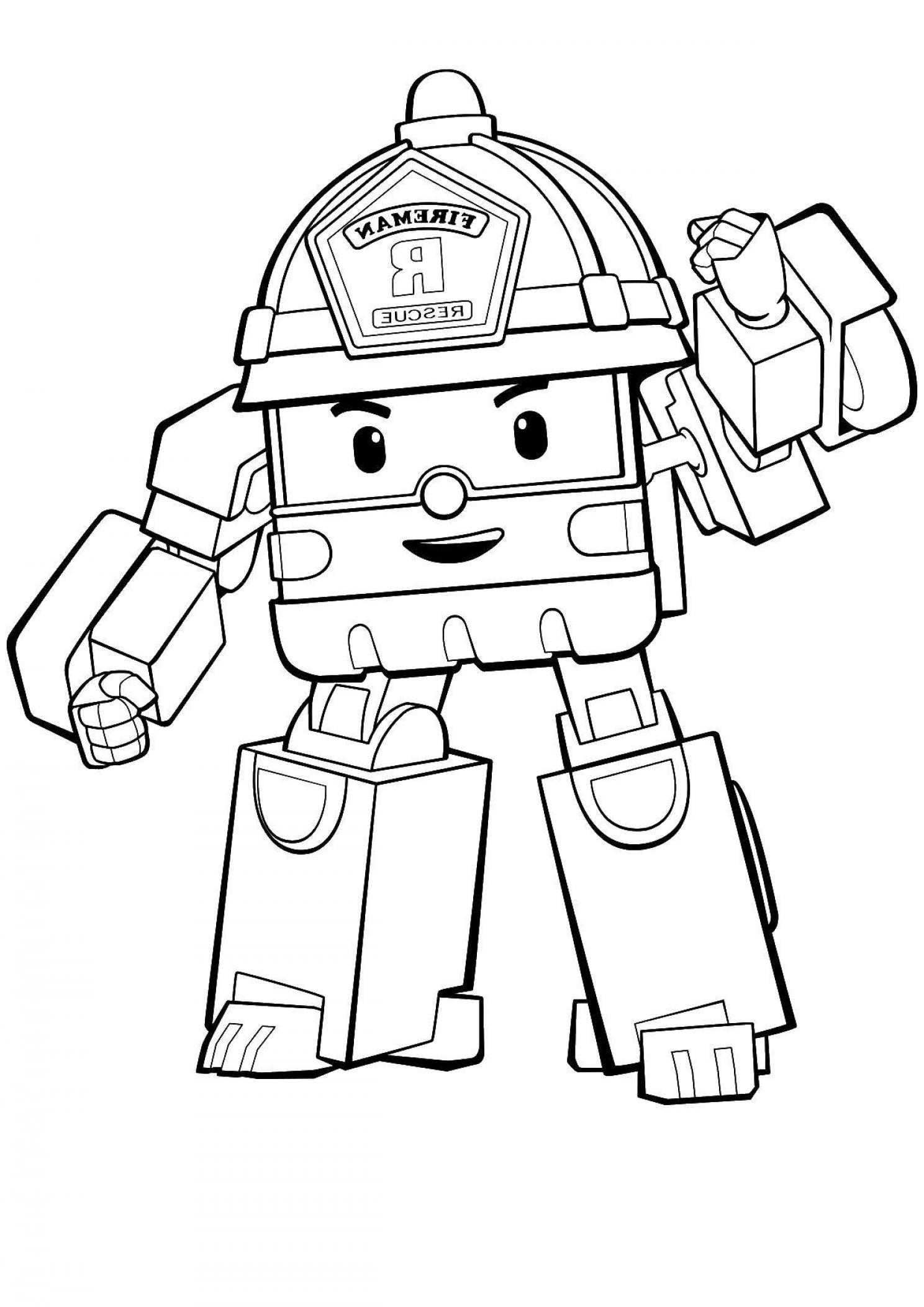 Online coloring pages Coloring page Roy robocar robocar poli - SheetalColor.com