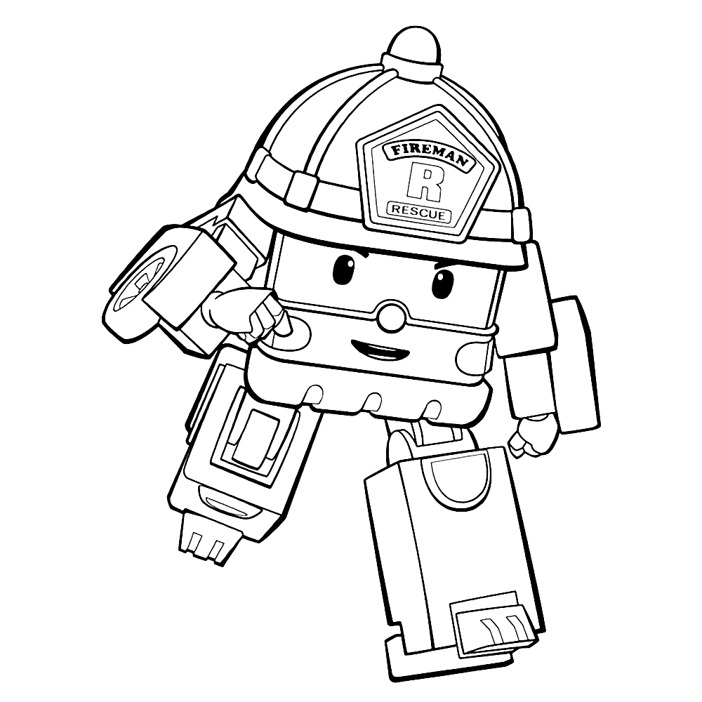 Robocar Poli Coloring Pages - SheetalColor.com