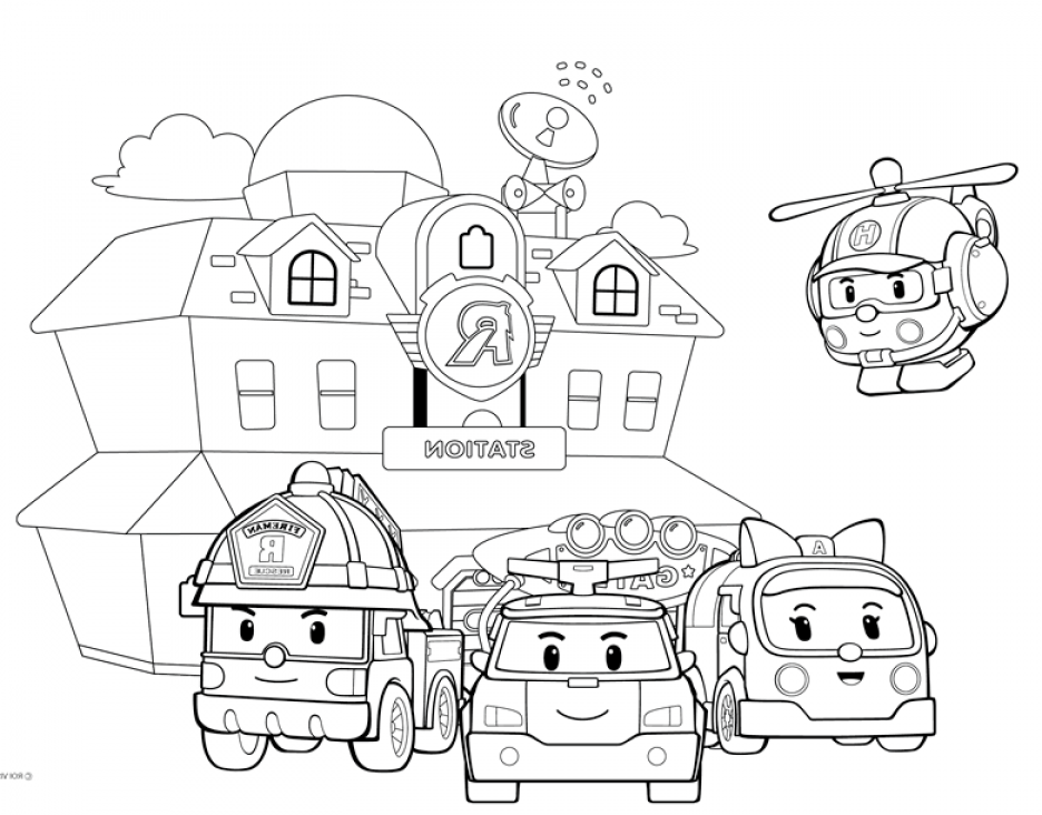 Robocar Poli Coloring Pages - SheetalColor.com