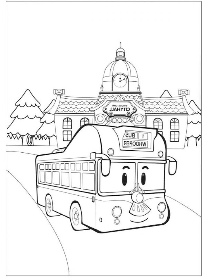 Whooper Robocar Poli coloring page - SheetalColor.com