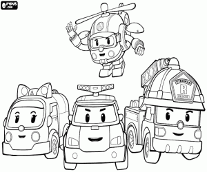 Robocar Poli coloring pages printable games - SheetalColor.com