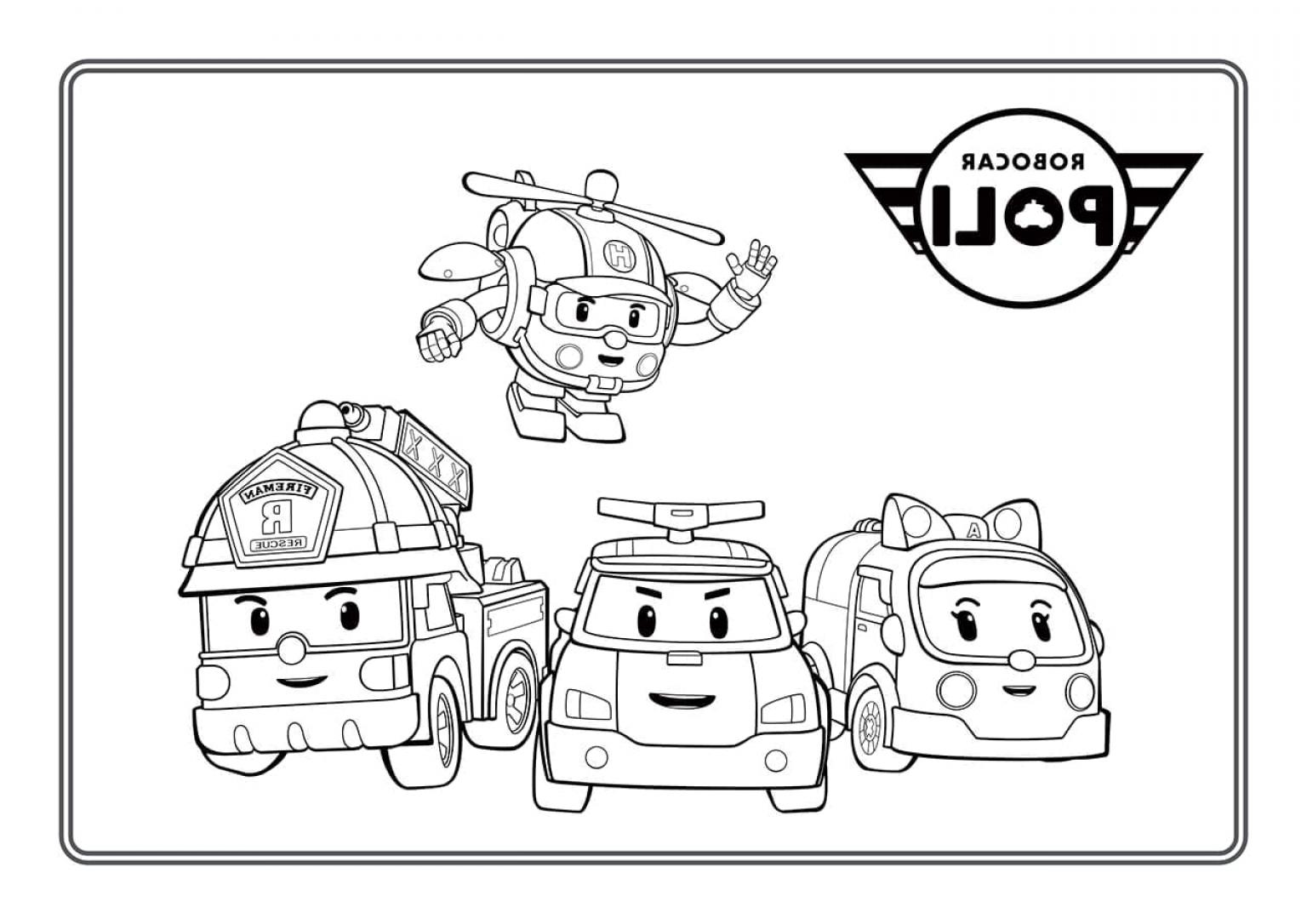 Robocar Poli coloring pages | Coloring pages for Kids - SheetalColor.com