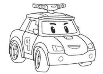 robocar poli, coloring - SheetalColor.com